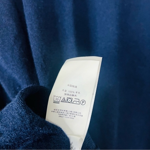 Polo Ralph Lauren Navy Blue Merino V-Neck Sweatshirt XLT - Picture 5 of 7